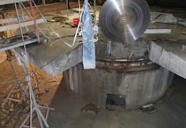 Demontering av kabeltrommel fundament